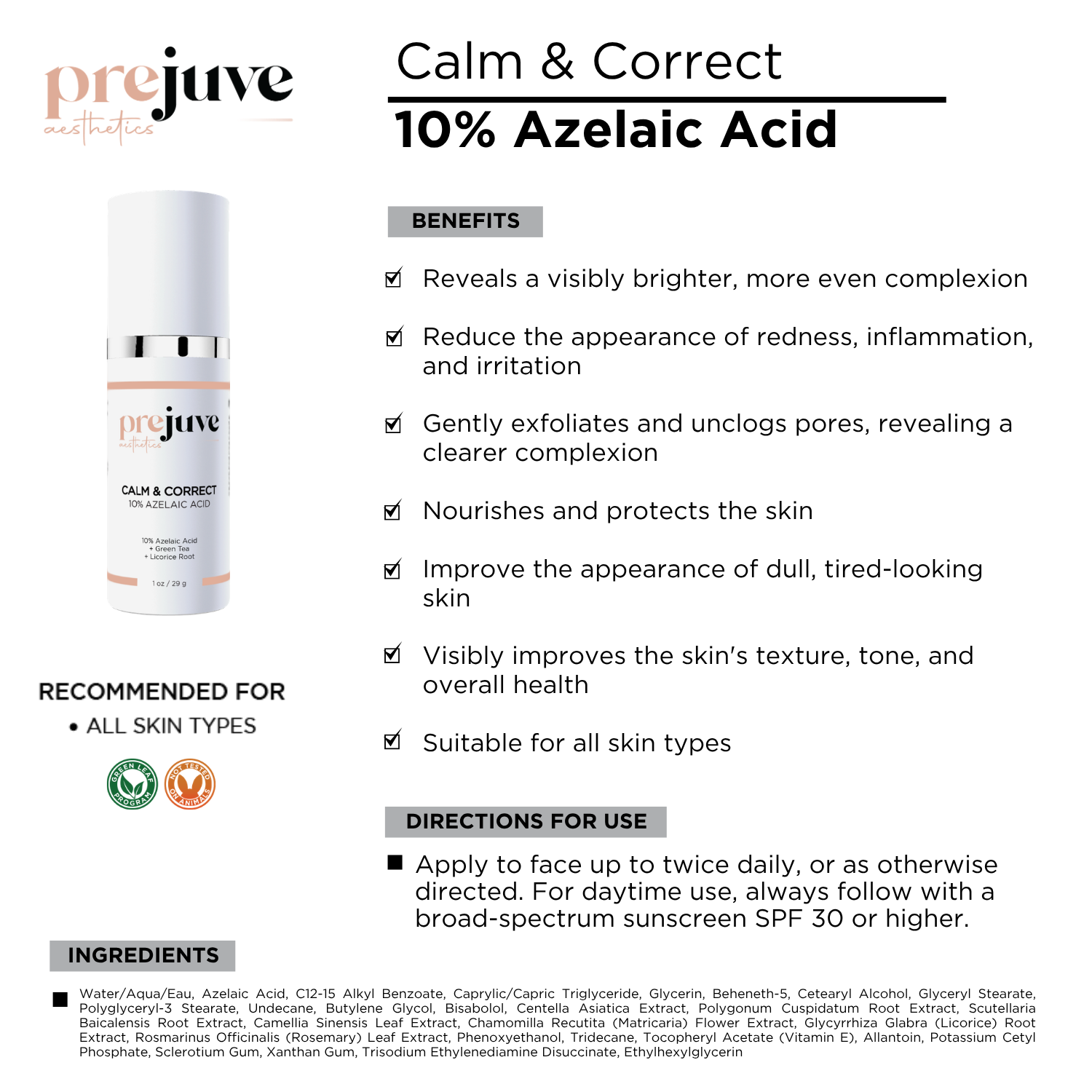 Calm & Correct 10% Azelaic Acid