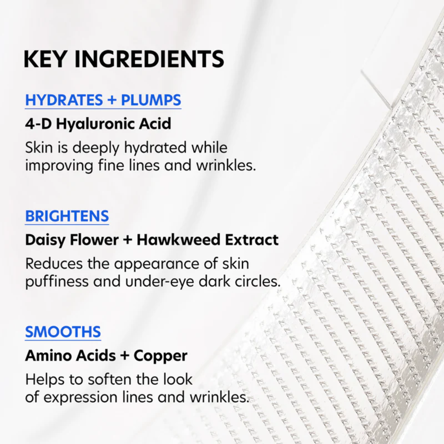 Hyaluronic Acid Microneedle Eye Patches