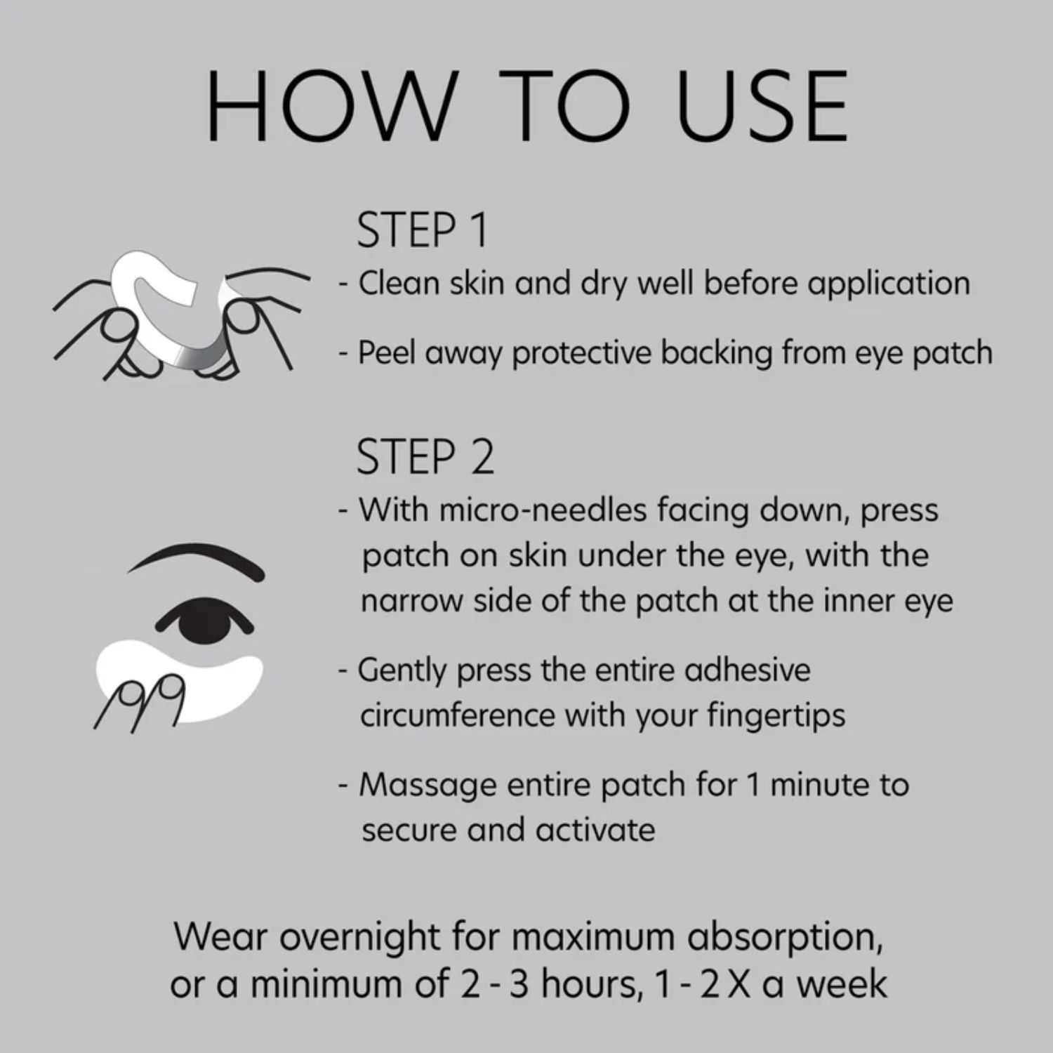 Hyaluronic Acid Microneedle Eye Patches